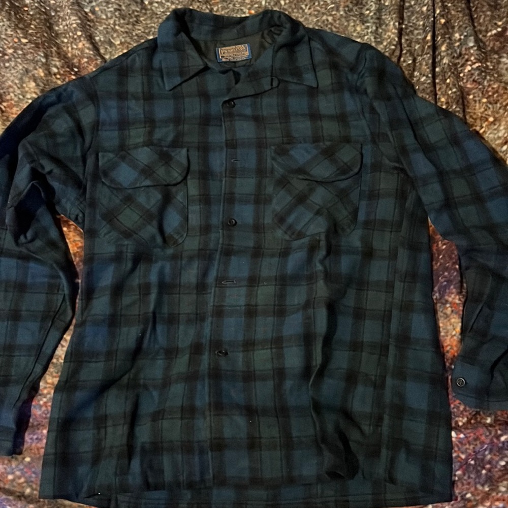 Pendleton- Blue Long Sleeve Flannel Shirt